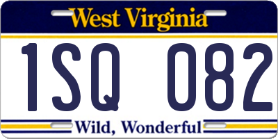 WV license plate 1SQ082