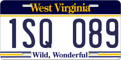 WV license plate 1SQ089