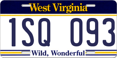 WV license plate 1SQ093