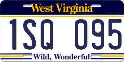 WV license plate 1SQ095
