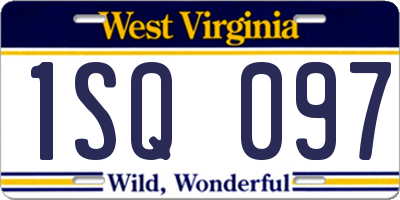 WV license plate 1SQ097