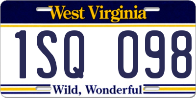 WV license plate 1SQ098