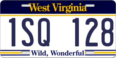 WV license plate 1SQ128