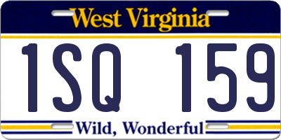 WV license plate 1SQ159