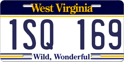 WV license plate 1SQ169