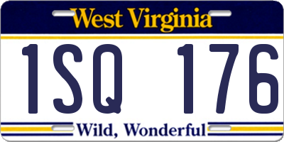 WV license plate 1SQ176
