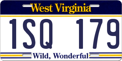 WV license plate 1SQ179