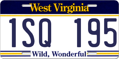 WV license plate 1SQ195