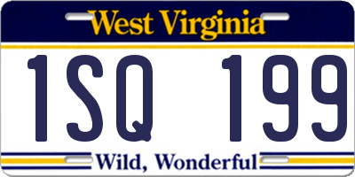 WV license plate 1SQ199