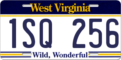 WV license plate 1SQ256