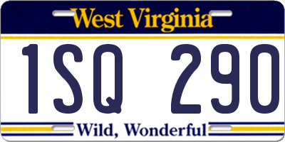 WV license plate 1SQ290