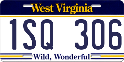 WV license plate 1SQ306
