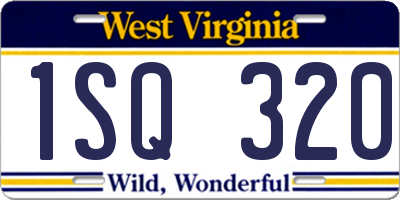 WV license plate 1SQ320