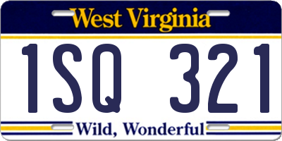 WV license plate 1SQ321