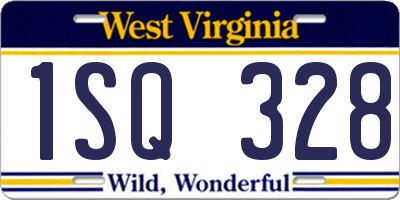 WV license plate 1SQ328