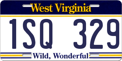 WV license plate 1SQ329