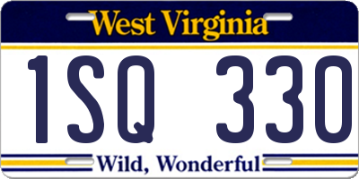 WV license plate 1SQ330