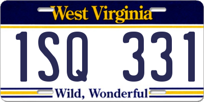 WV license plate 1SQ331