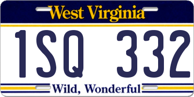 WV license plate 1SQ332