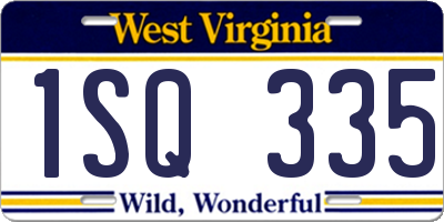 WV license plate 1SQ335