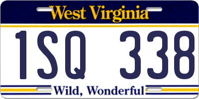 WV license plate 1SQ338