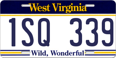 WV license plate 1SQ339
