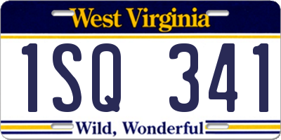 WV license plate 1SQ341