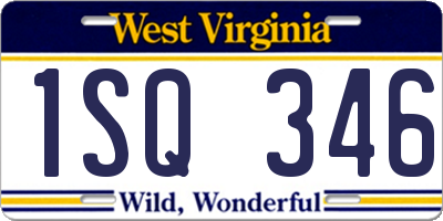 WV license plate 1SQ346