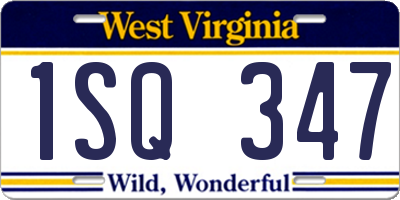 WV license plate 1SQ347