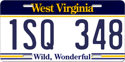 WV license plate 1SQ348