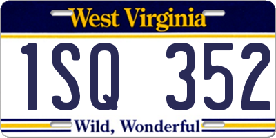 WV license plate 1SQ352