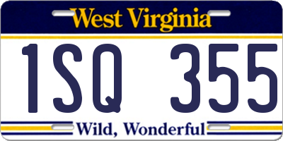 WV license plate 1SQ355