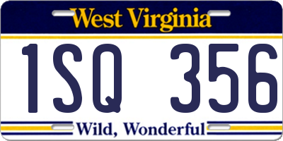 WV license plate 1SQ356
