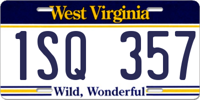 WV license plate 1SQ357