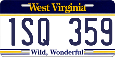 WV license plate 1SQ359