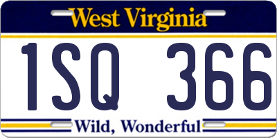 WV license plate 1SQ366