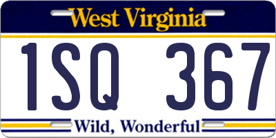 WV license plate 1SQ367