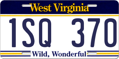 WV license plate 1SQ370