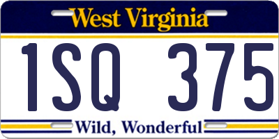 WV license plate 1SQ375