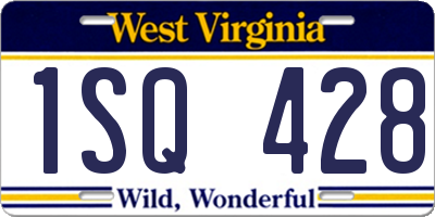 WV license plate 1SQ428
