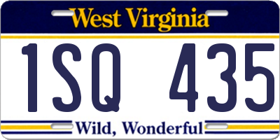 WV license plate 1SQ435