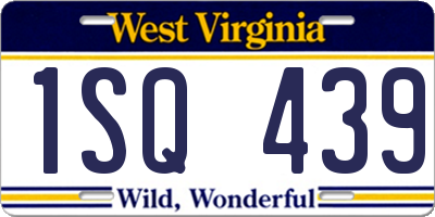 WV license plate 1SQ439