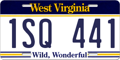 WV license plate 1SQ441