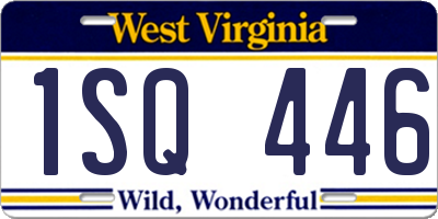 WV license plate 1SQ446