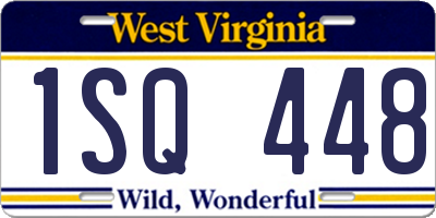 WV license plate 1SQ448