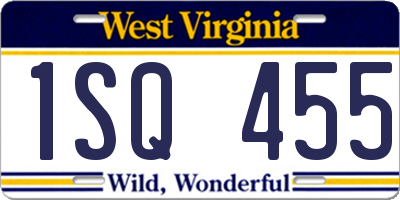 WV license plate 1SQ455