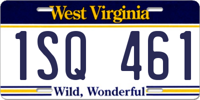 WV license plate 1SQ461