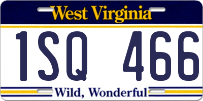 WV license plate 1SQ466