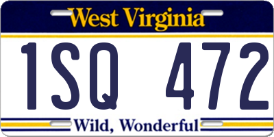 WV license plate 1SQ472