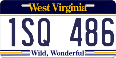 WV license plate 1SQ486